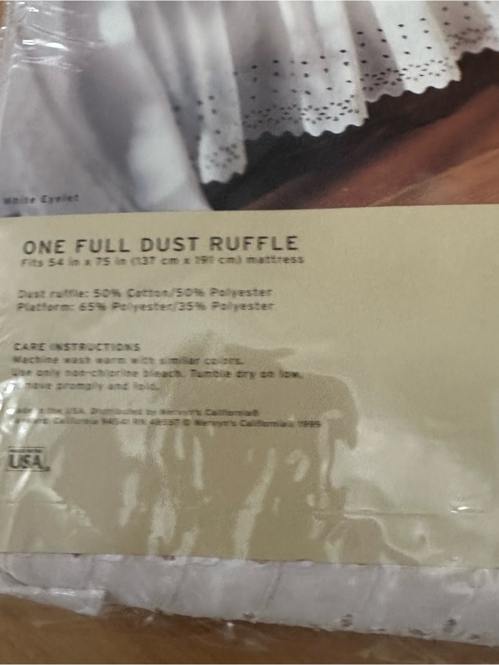 White Dust Ruffle Bedding - Picture 5 of 6